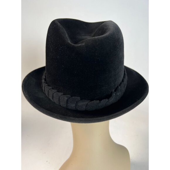 Vintage Borsalino Velour Fedora Hat Made In Italy - Picture 9 of 16
